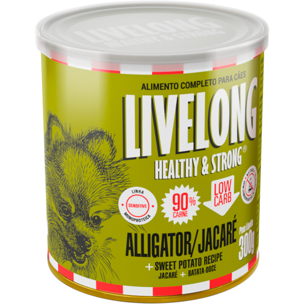 Livelong Jacaré  300g para Cães