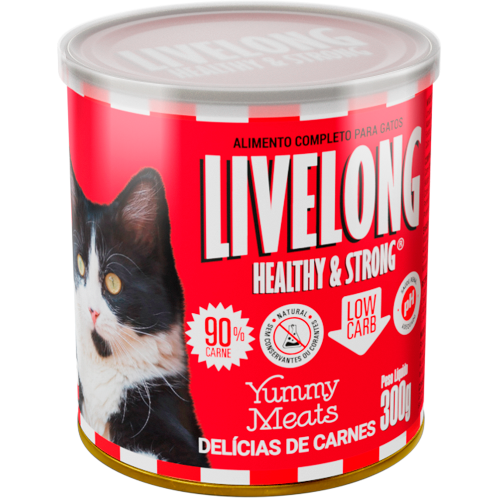 Livelong Delícias de Carnes 300g para Gatos