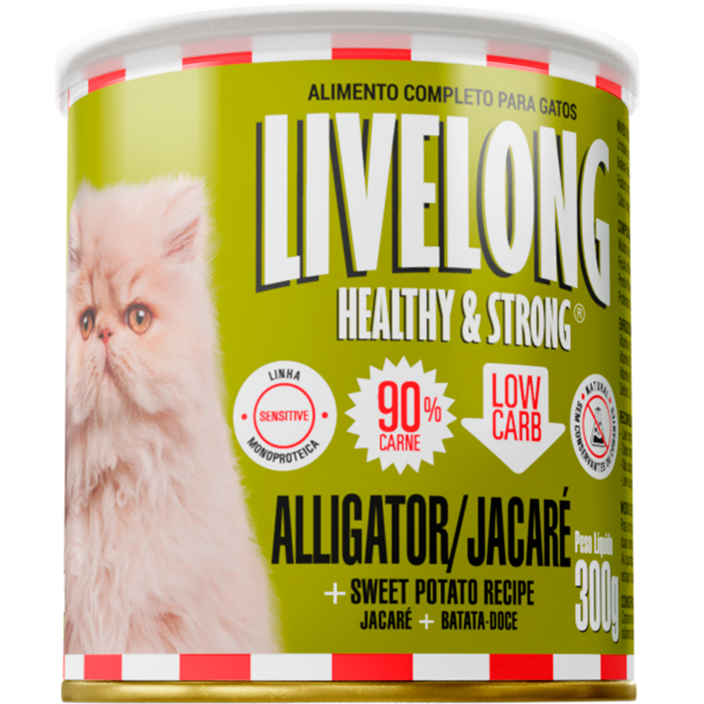 Livelong Jacaré 300g para Gatos