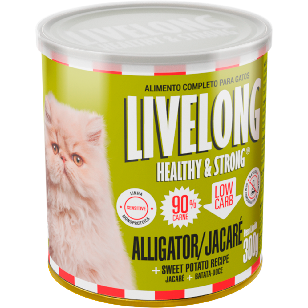 Livelong Jacaré 300g para Gatos